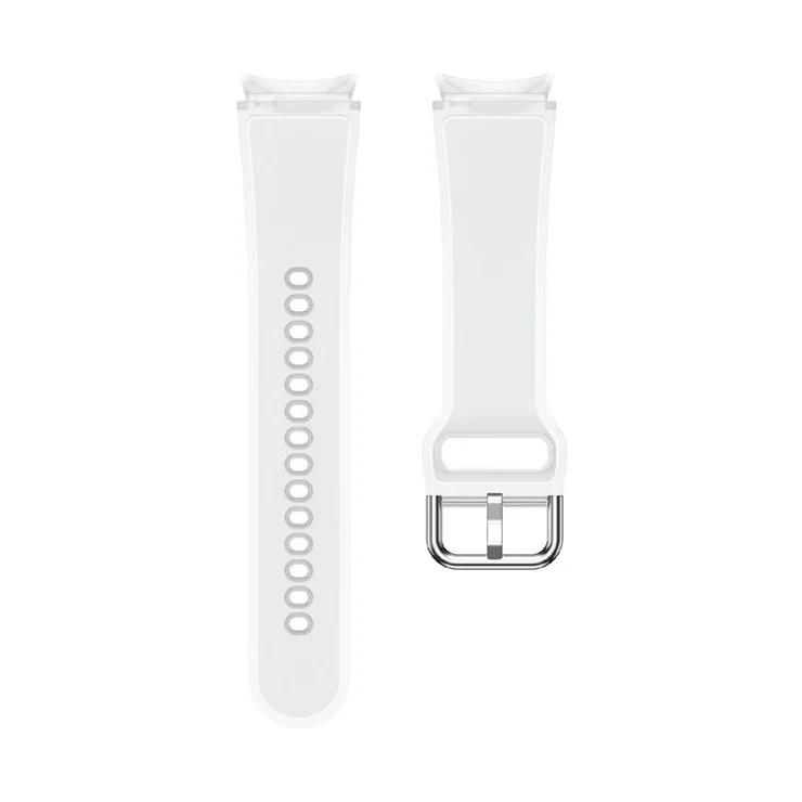 KALEBOL For Samsung Galaxy Watch7 44mm 40mm / Watch FE 40mm Silicone Watch Band Glacier Translucent Strap - Translucent White