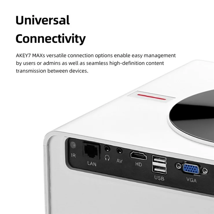 AUN AKEY7 MAX Pro 1080P 4K Projector Android 12 3+64GB Projector 3D LED Home Theater Support Zoom - EU Plug