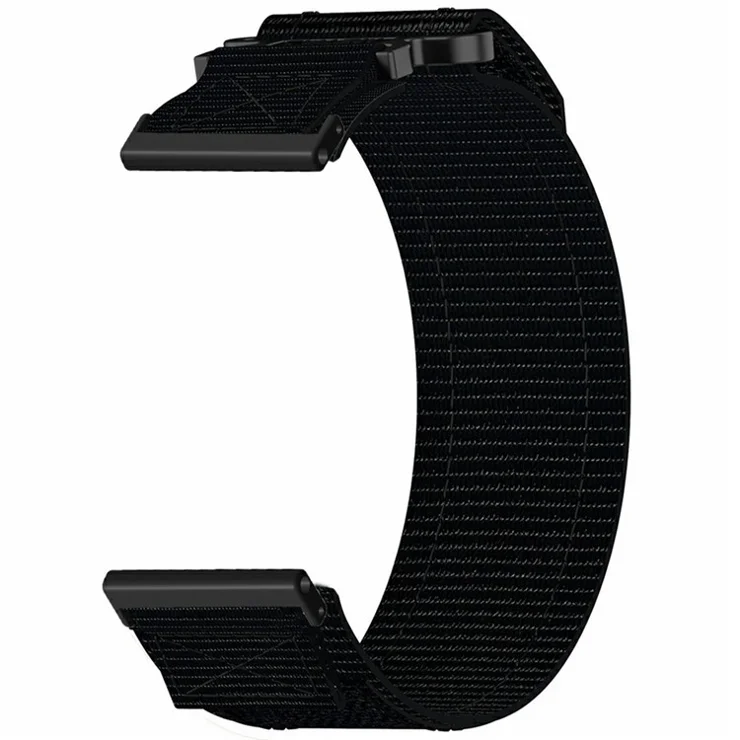 24mm Nylon Watch Band for Suunto 9 / 7 / Spartan Sport Wrist HR Baro Loop Fastener Strap - Black