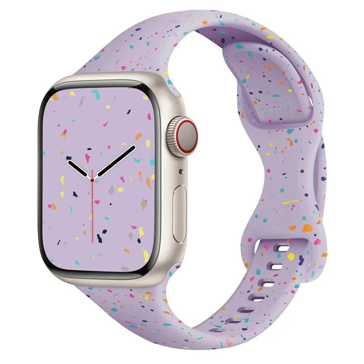 Strap for Apple Watch Series 10 46mm / Ultra 2 / Ultra 49mm / 9 8 7 45mm / SE (2023) SE (2022) SE 6 5 4 44mm / 3 2 1 42mm Silicone Band - Light Purple
