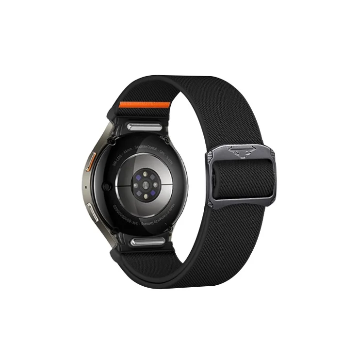 KALEBOL Watch Strap for Samsung Galaxy Watch FE 40mm / Watch7 / Watch6 / Watch 5 / Watch4 Nylon Elastic Band - Black