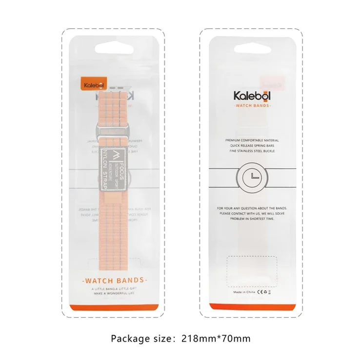 KALEBOL Nylon Sport Band for Apple Watch Series 10 46mm / Ultra 2 Ultra 49mm / 9 8 7 45mm / SE (2023) SE (2022) SE 6 5 4 44mm / 3 2 1 42mm - Red