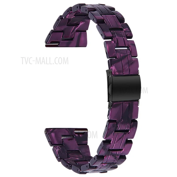 Colorful Resin Watch Band Light Weight Replacement for Samsung Galaxy Watch3 41mm - Dark Purple Mix