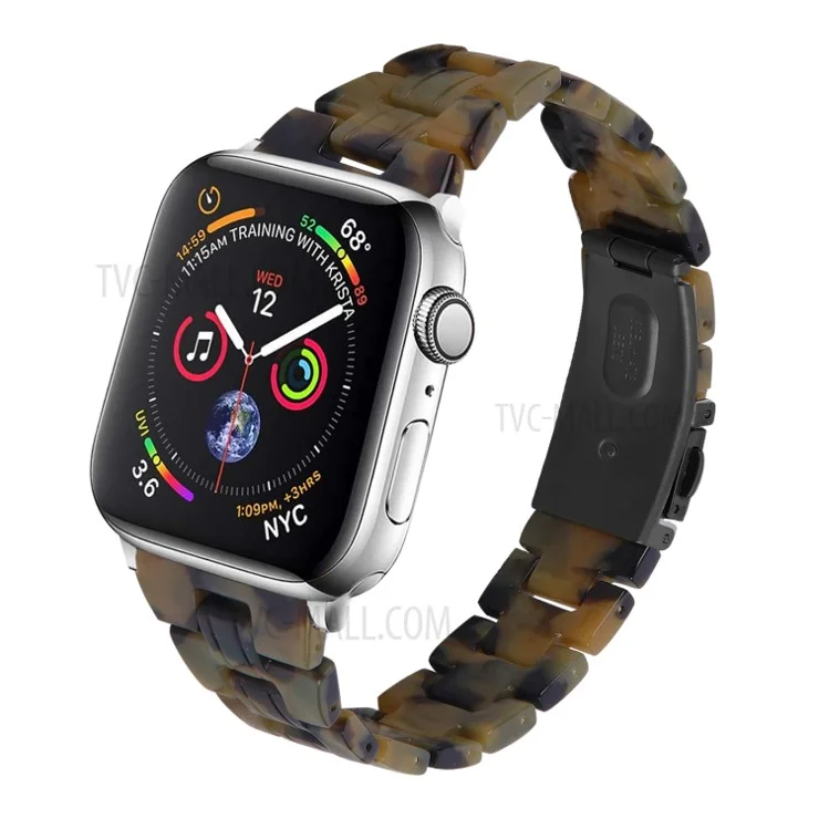 Light Weight Colorful Resin Watch Band Replacement for Watch Ultra 49mm / Series 8 / 7 45mm / Series 6 / 5 / 4 / SE / SE (2022) 44m / Series 3 / 2 / 1 42mm - Army Green
