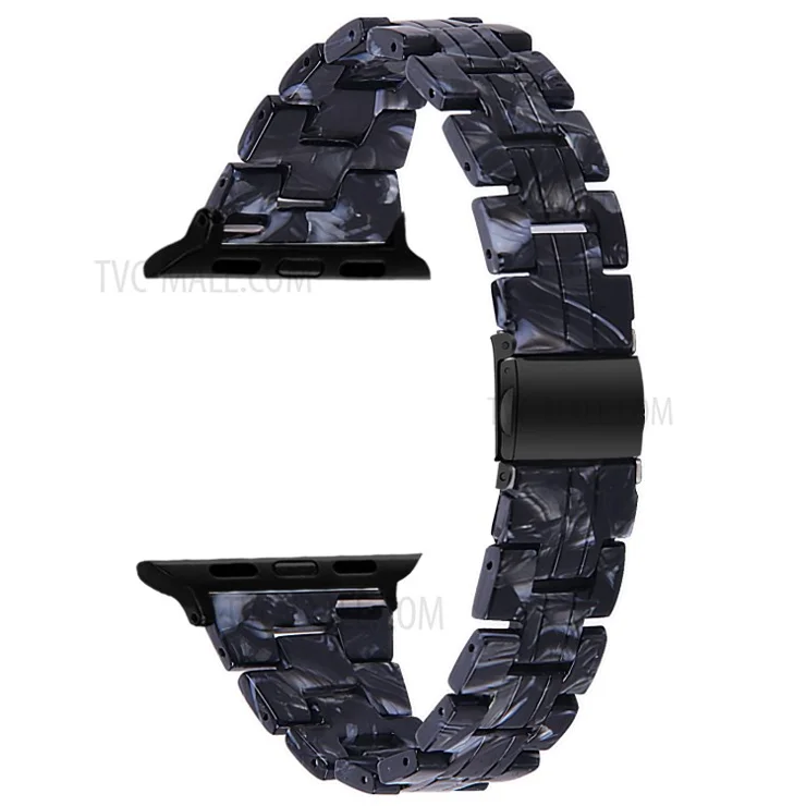 Resin Watch Band Replacement for Apple Watch Series 10 42mm / 9 8 7 41mm / 6 5 4 SE SE (2022) SE (2023) 40mm / 3 2 1 38mm - - Black Mix