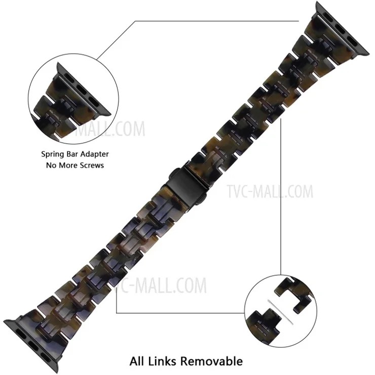 Resin Watch Band Replacement for Apple Watch Series 10 42mm / 9 8 7 41mm / 6 5 4 SE SE (2022) SE (2023) 40mm / 3 2 1 38mm - - Army Green