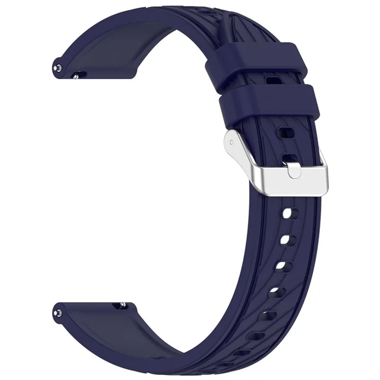 For Huawei Watch GT 5 Pro 42mm / GT 5 41mm / GT 4 41mm Watch Strap 18mm Textured Silicone Band - Blue