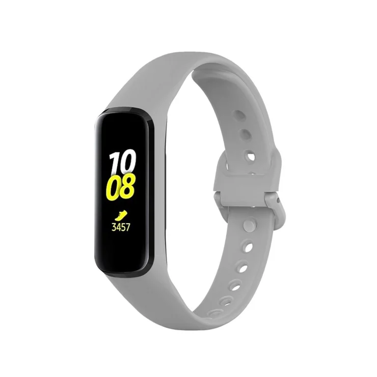 Smart Watch Band Silicone Wrist Strap for Samsung Galaxy Fit2 - Light Grey