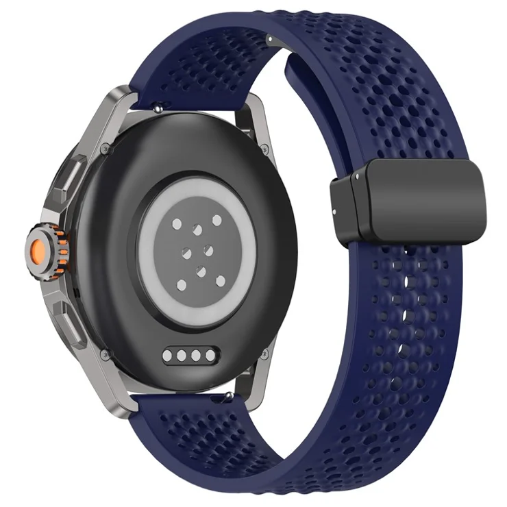 For Xiaomi Watch S4 Sport / Redmi Watch 5 Active Silicone Watch Band 22mm Replacement Strap with Folding Buckle - Midnight Blue