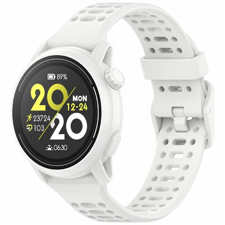 For Coros Pace 3 / Apex 2 Pro / Apex Pro Bands Solid Color 22mm Silicone Watch Strap - White