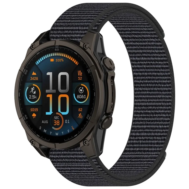 For Garmin Fenix 8 43mm / Garmin Fenix 7S / 6S Watch Strap Nylon Adjustable Wristband Strap - Grey