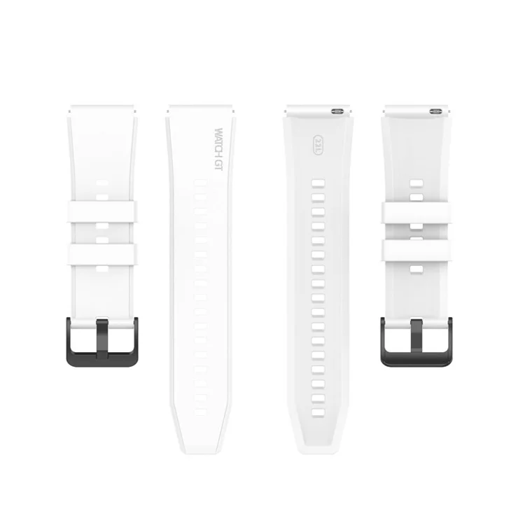 22MM Soft Silicone Watch Band Strap Replacement for Huawei Watch GT 2 Pro - White