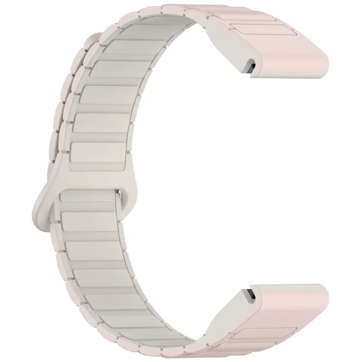 22mm Silicone Band for Garmin Fenix 8 47mm / Fenix E 47mm / Fenix 7 / Descent G1 Quick Release Magnetic Watch Strap - Pink+Starlight
