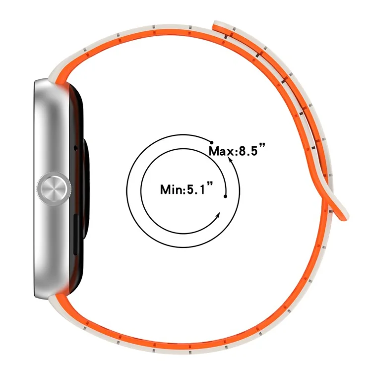 Silicone Band for Xiaomi Smart Band 9 Pro / Smart Band 8 Pro / Redmi Watch 4 Magnetic Watch Strap - Black