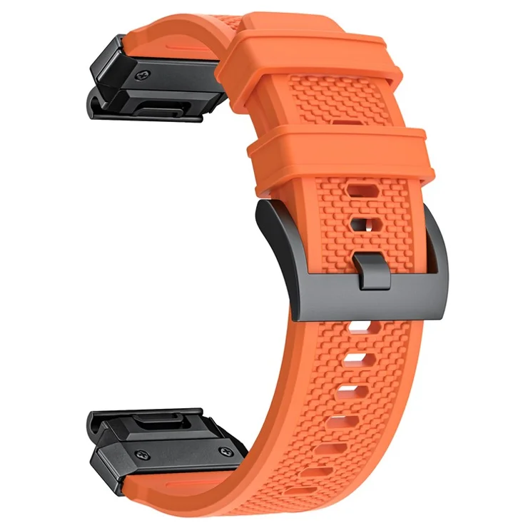 22mm Rubber Strap for Garmin Fenix 8 47mm / Fenix E 47mm / Quatix 7 Pro Universal Watch Band - Orange