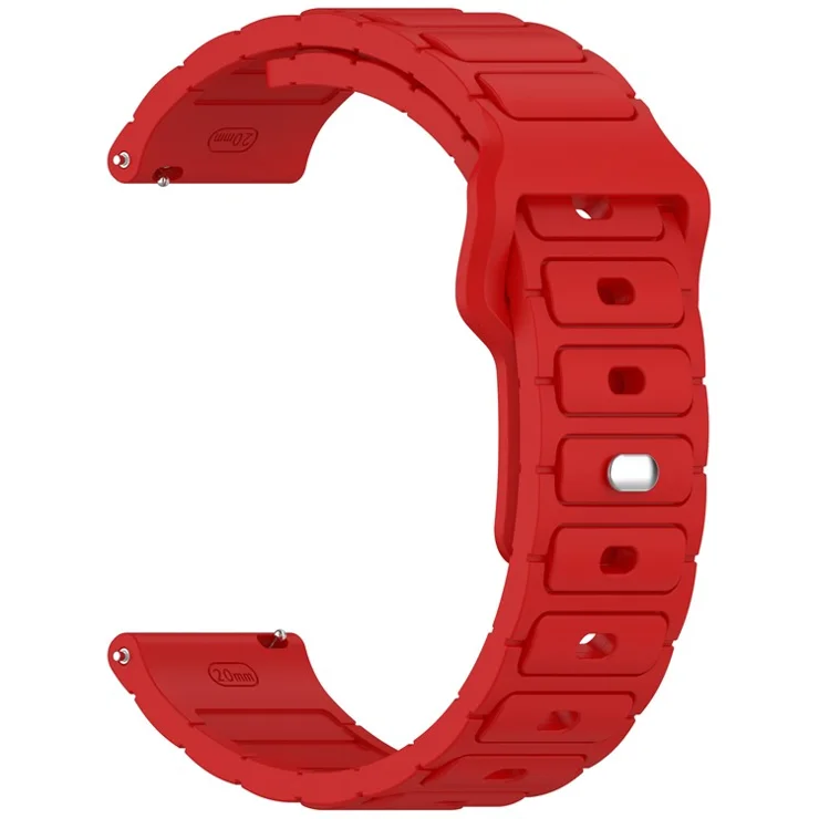Silicone Strap for Samsung Galaxy Watch7 44mm 40mm / Watch6 44mm 40mm / Watch6 Classic 47mm 43mm Universal 20mm Watch Band - Red