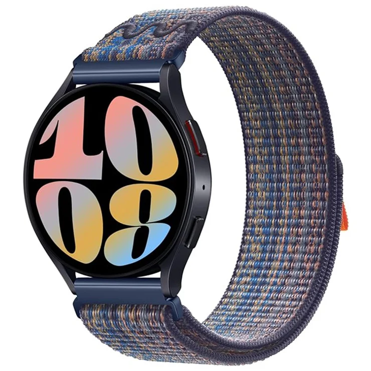 Bulk Purchasing 22mm Nylon Loop Watch Band For Huawei Watch GT5 Pro 46mm / Samsung Galaxy Watch3 45mm / Amazfit GTR 4 - Royal Blue / Orange