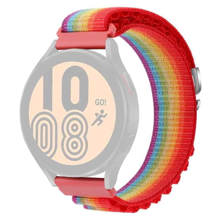 Bulk Purchasing 22mm Nylon Sport Watch Band For Huawei Watch GT 5 Pro / GT 5 46mm / Watch 4 / Samsung Galaxy Watch3 45mm - Rainbow