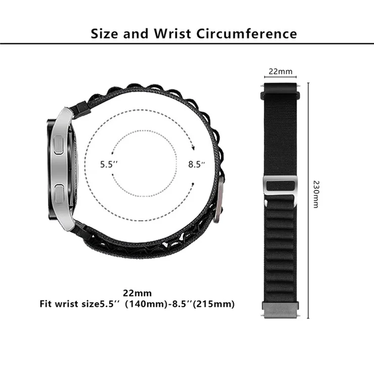 Bulk Purchasing 22mm Nylon Sport Watch Band For Huawei Watch GT 5 Pro / GT 5 46mm / Watch 4 / Samsung Galaxy Watch3 45mm - Sandy Pink
