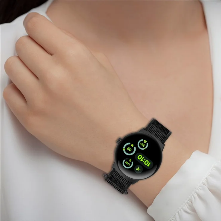 Watch Band for Google Pixel Watch 3 41mm / Pixel Watch 2 / Pixel Watch Adjustable Nylon Loop Strap - Orange+Beige