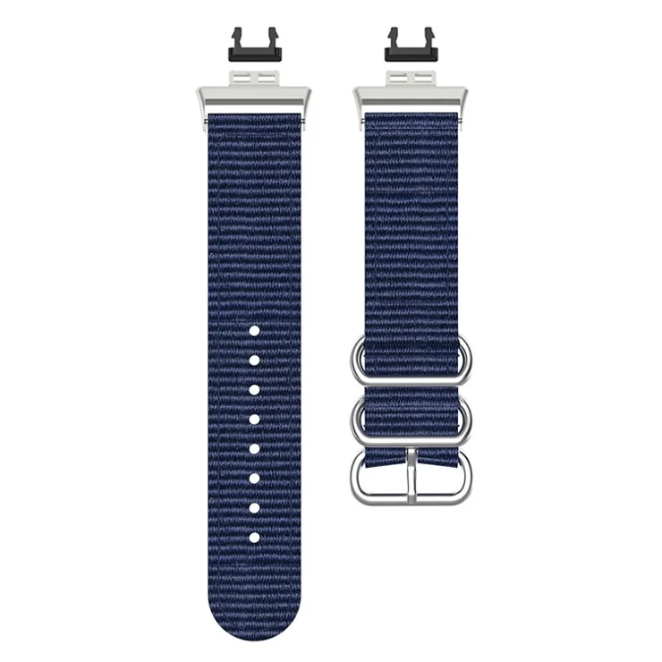 Nylon Canvas Watch Band Replacement Strap for Huawei Watch Fit TIA-B09 - Deep Blue