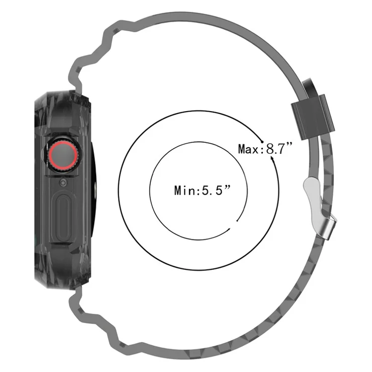 Bulk Purchasing Integrated Watch Band for Apple Watch Series 10 46mm Silicone Watch Case Cover with Strap - Transparent Lime
