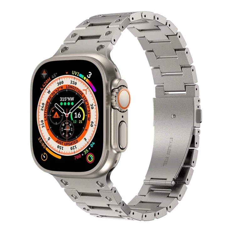 Bulk Purchasing Stainless Steel Strap for Apple Watch Series 10 9 8 7 SE 6 5 4 3 2 1 42mm 41mm 40mm 38mm - Titanium