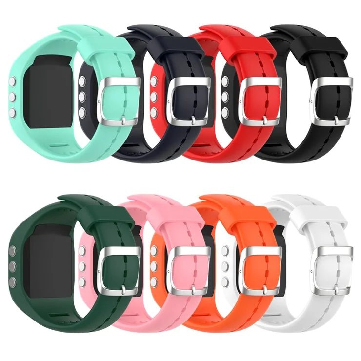 Soft Silicone Smart Watch Strap Replacement Watch Band for POLAR A300 - White