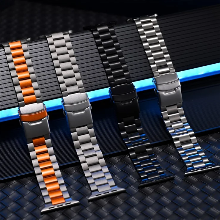 Bulk Purchasing Watch Band For Apple Watch Series 10 Ultra 9 8 7 SE 6 5 4 3 2 1 46mm 45mm 44mm 42mm Titanium Alloy Strap - Titanium