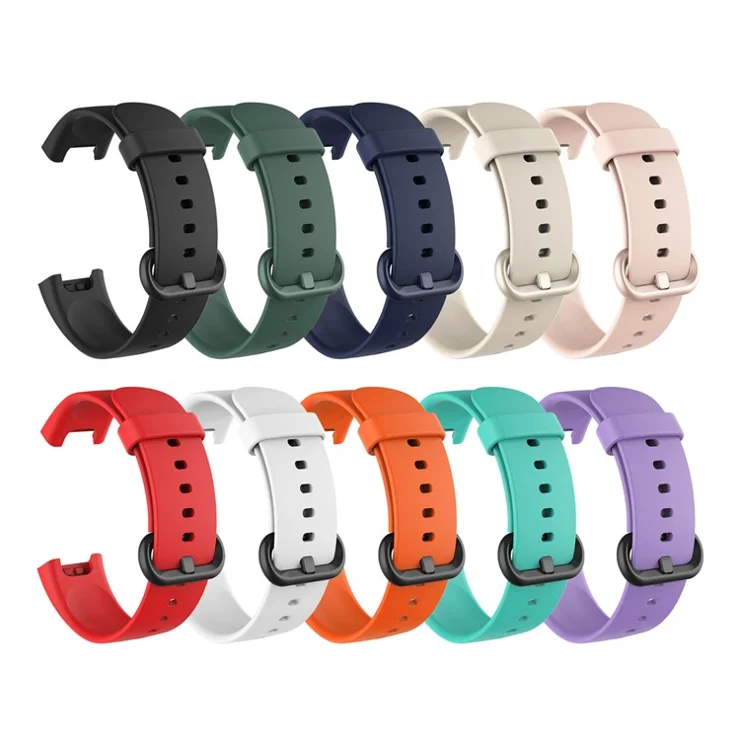Soft Silicone Smart Watch Strap Replacement Watch Band for Xiaomi Mi Watch Lite / Redmi Watch - White
