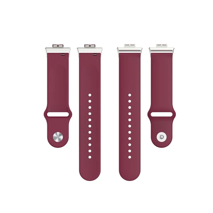 Solid Color Silicone Adjustable Watch Band Strap Replacement for Huawei Watch Fit - Wine Red