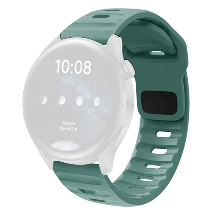22mm Watch Band For Huawei Watch GT 5 Pro / GT 5 / GT 4 46mm Quick Release Square Buckle Silicone Strip - Green