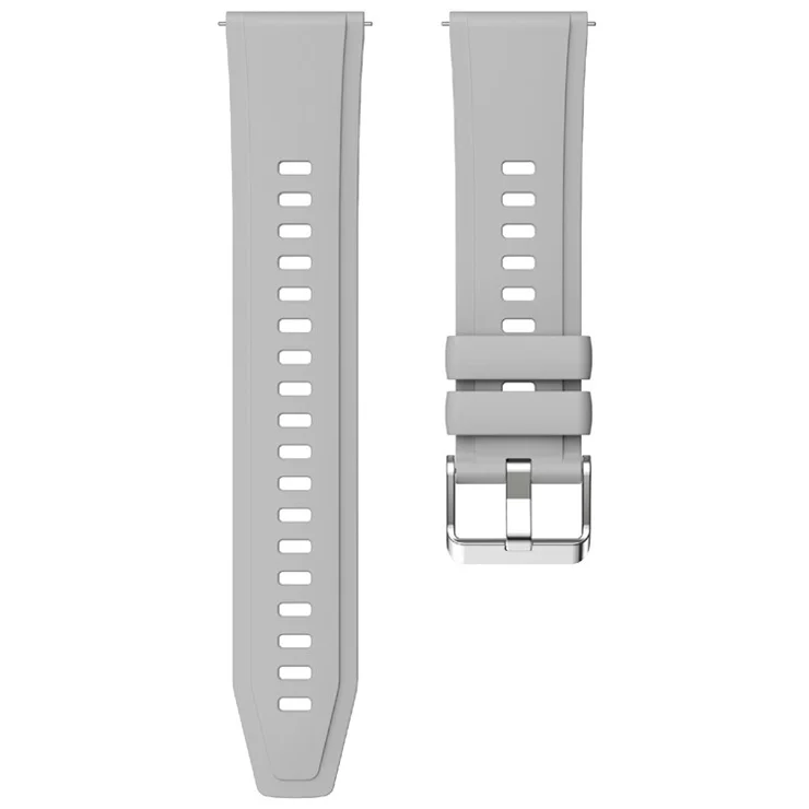 KALEBOL 22mm Silicone Watch Strap for Samsung Galaxy Watch3 45mm / Huawei Watch GT 5 46mm / GT 5 Pro 46mm Wrist Band - Light Grey