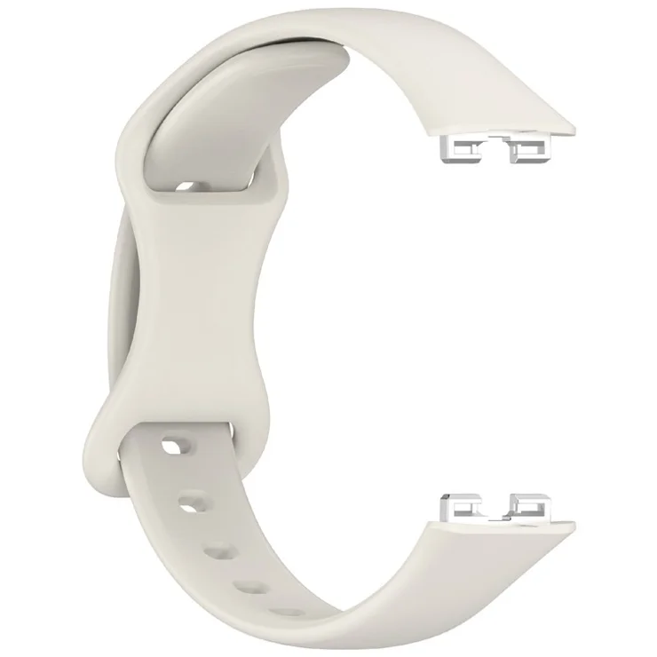 KALEBOL Silicone Watch Strap for Huawei Band 9 / 9 NFC / 8 / 8 NFC Tail Reverse Buckle Wrist Band - Starlight