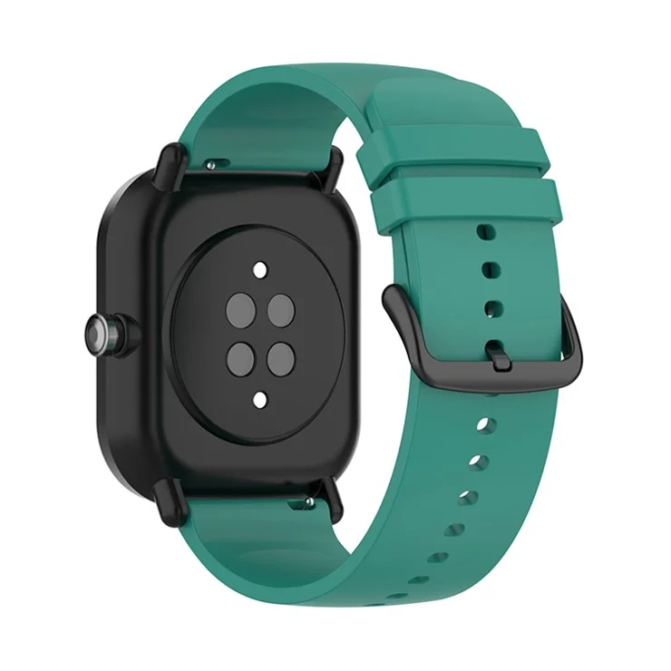 Bulk Purchasing 20mm Silicone Watch Band for Samsung Galaxy Watch3 41mm / Watch Active2 Round Tail Wrist Strap - Pine Green+Black Buckle