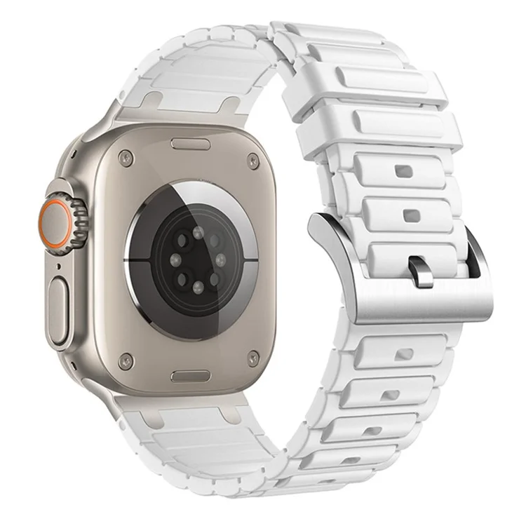 Thickened Silicone Strap for Apple Watch Series 10 Ultra 9 8 7 SE 6 5 4 3 2 1 46mm 49mm 45mm 44mm 42mm Watch Band - White