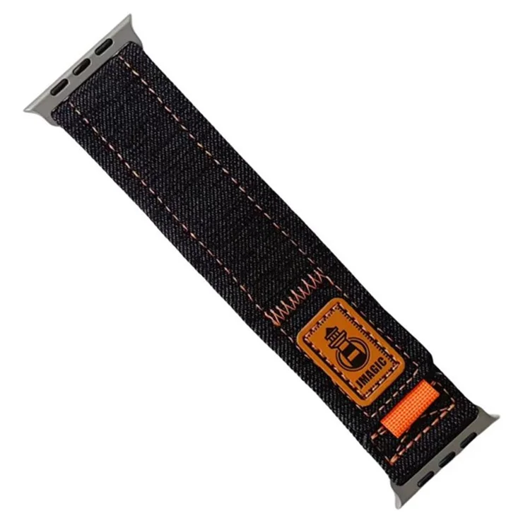 Nylon Canvas Watch Strap for Apple Watch Series 10 9 8 7 SE 6 5 4 3 2 1 42mm 41mm 40mm 38mm Wrist Band - Black