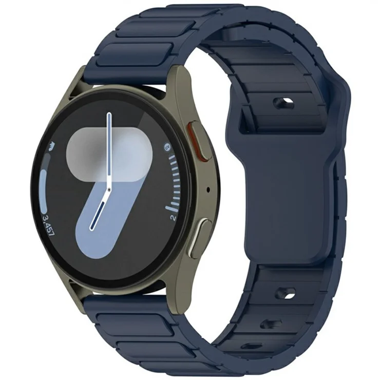 KALEBOL 22mm Silicone Watch Strap for Samsung Galaxy Watch3 45mm / Huawei Watch GT 5 46mm / GT 5 Pro 46mm I-Shaped Band - Midnight Blue