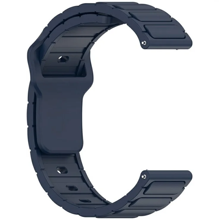 KALEBOL 22mm Silicone Watch Strap for Samsung Galaxy Watch3 45mm / Huawei Watch GT 5 46mm / GT 5 Pro 46mm I-Shaped Band - Midnight Blue