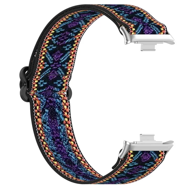 Smart Watch Band for Xiaomi Redmi Watch 5 4 / Xiaomi Smart Band 9 Pro / 8 Pro Nylon Elastic Braided Strap - Blue+Purple