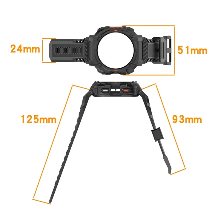 For Samsung Galaxy Watch Ultra 47mm Shockproof Armor TPU Watch Strap with Integrated Watch Case - Starlight