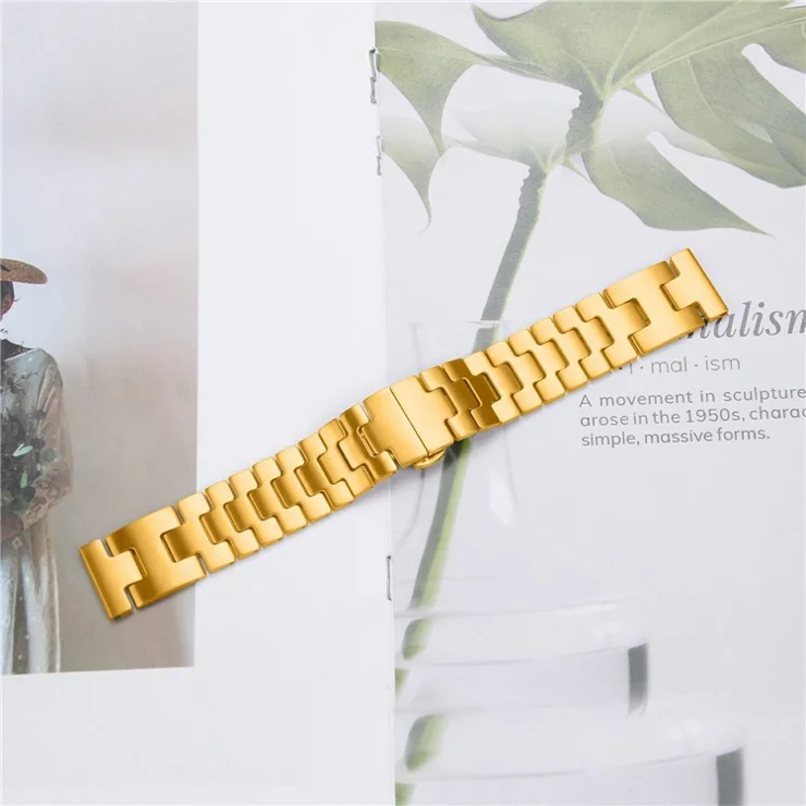 For Huawei Watch Ultimate Replacement Strap H Type Metal Watch Band - Gold