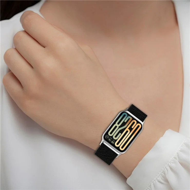 Replacement Strap for Xiaomi Smart Band 9 Pro / 8 Pro / Redmi Watch 5 / 4 Adjustable Elastic Nylon Watch Band - Black