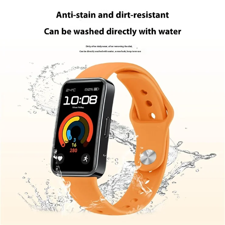 Silicone Wristband for Huawei Band 10 / Band 9 NFC / 9 / 8 NFC / 8 Replacement Adjustable Watch Strap - Sky Blue