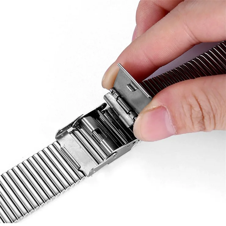 Buckle Design Stainless Steel Smart Watch Strap Replacement for Apple Watch Ultra 49mm / Ultra 2 49mm / Series 9 45mm / SE (2023) 44mm / Series 8 / 7 / 8 45mm / Watch Ultra 49mm / Ultra 2 49mm / Series 9 45mm / SE (2023) 44mm / Series 6 / 5 / 4 / SE / SE (2022) 44m / Series / Series 3 / 2 / 1 42mm