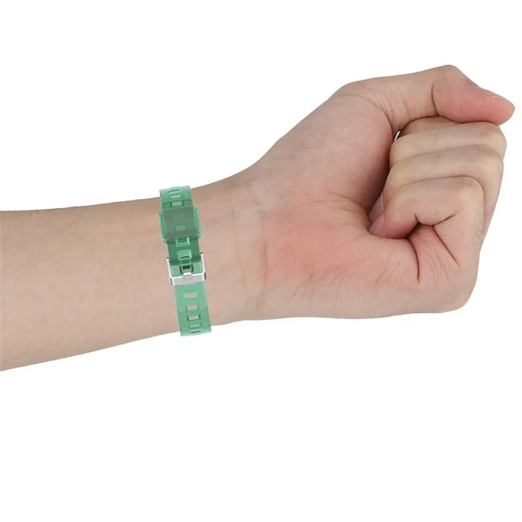Solid Color TPU Smart Watch Band Replacement Wrist Strap for Xiaomi Mi Band 6 - Black