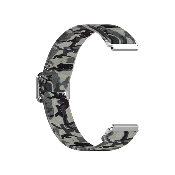 22mm Adjustable Printing Watchband Strap Replacement for Samsung Galaxy Watch3 45mm / Huawei Watch GT 2 Pro - Camouflage Grey