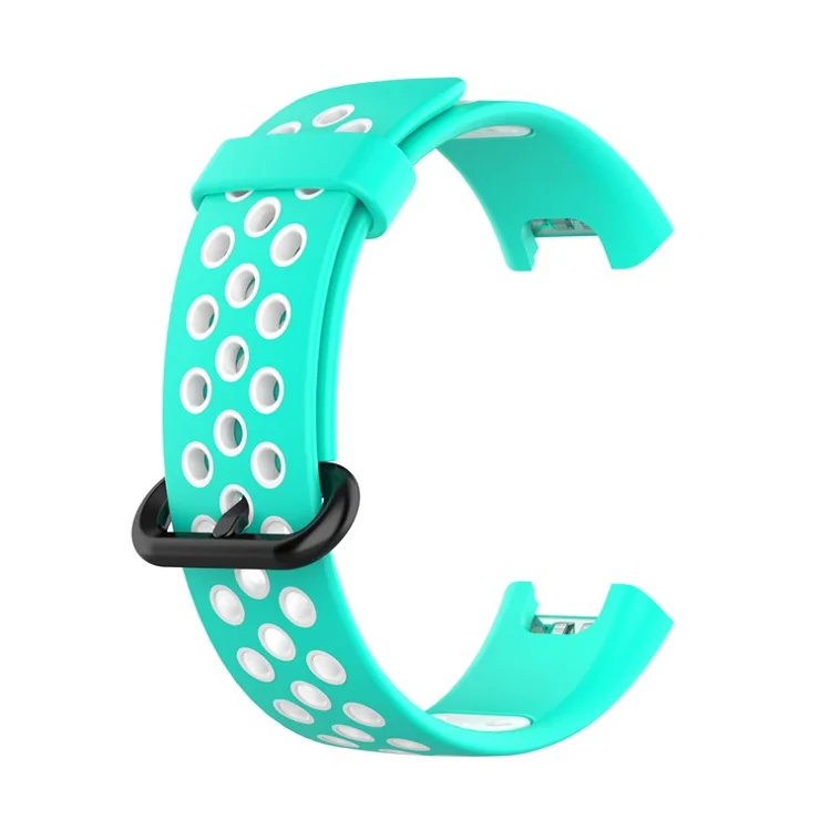 Bi-color Silicone Smart Watch Band for Xiaomi Redmi Watch / Mi Watch Lite - Lake Blue/White