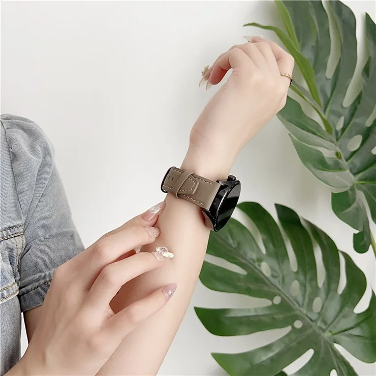 20mm Universal Leather Watch Band Adjustable Replacement Strap - Brown