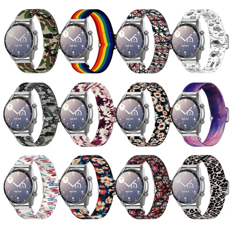 Pattern Printed Adjustable Nylon Smart Watch Replacement Strap Watchband 22mm for Samsung Galaxy Watch 46mm/Watch3 45mm - Universe